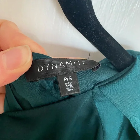 Dynamite Romy Open-Back Satin Blouse - Picture 9 of 10